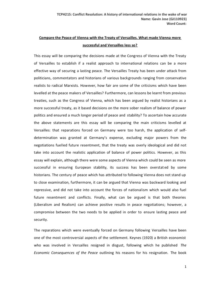 how did the treaty of versailles lead to ww2 essay treaty of versailles terms